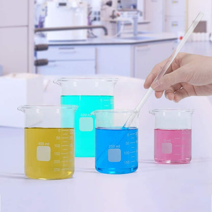 3 Pack Borosilicate Glass Beaker Set, 50 mL, 100 mL and 250 mL