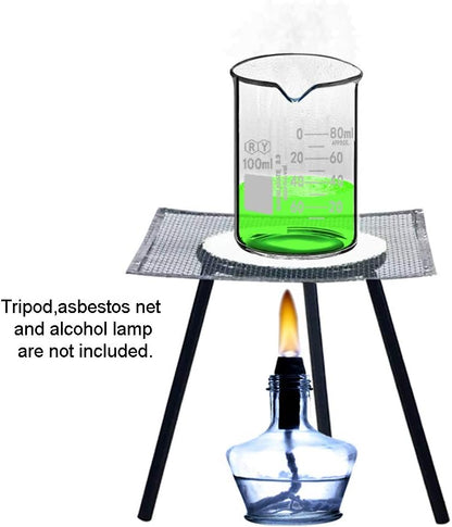 3 Pack Borosilicate Glass Beaker Set, 50 mL, 100 mL and 250 mL