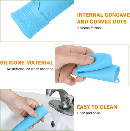 Garlic Peeler Silicone Garlic Peeler Skin Remover Easy Roller Tube Skin Remover Peel with Hanging Hole Effortless to Peel (Green)