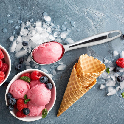 Zinc Alloy Ice Cream Scoop with Hook, Heavy-Duty One-Piece Design for Effortless Scooping, Comfortable to Hold