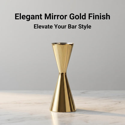 Stainless Steel Cocktail Jigger with OZ&ML Markings, 1–6oz