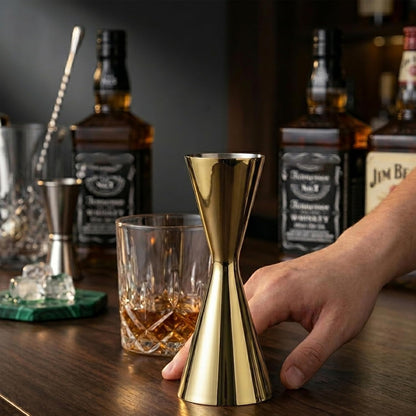 Stainless Steel Cocktail Jigger with OZ&ML Markings, 1–6oz