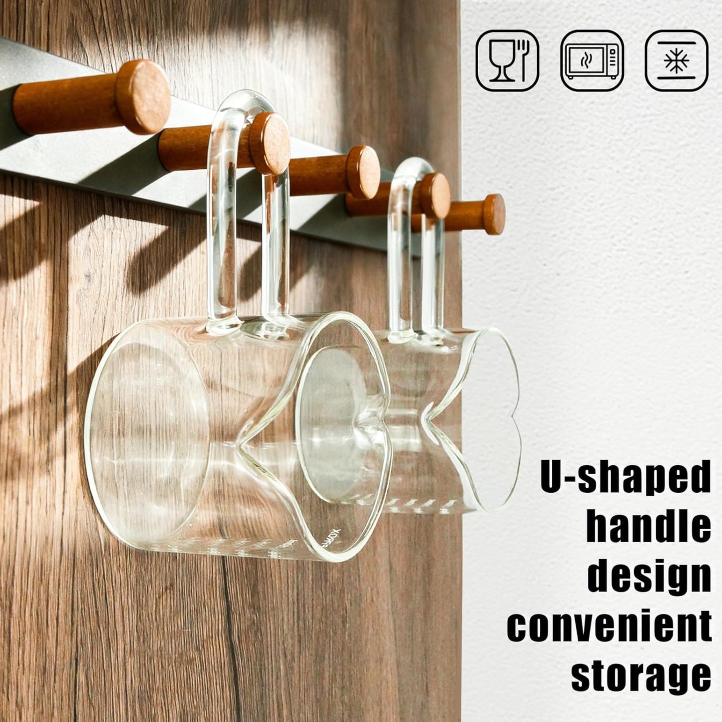 250ML/8.5OZ Espresso Glass Measuring Cup Triple Pitcher Milk Cup Espresso Cups with U-shape Handle Espresso Shot Glass with V-Shaped Mouth Clear Accessories Milk Frothing Pitcher (1)