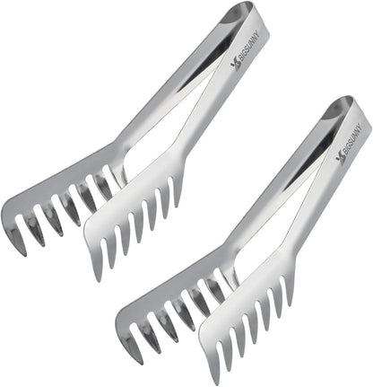 2 Pack Pasta Tong, Stainless Steel Food Tong Serving Tong, Spaghetti Tong