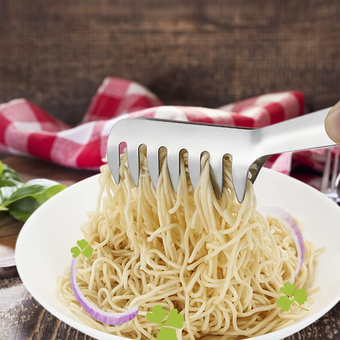 2 Pack Pasta Tong, Stainless Steel Food Tong Serving Tong, Spaghetti Tong