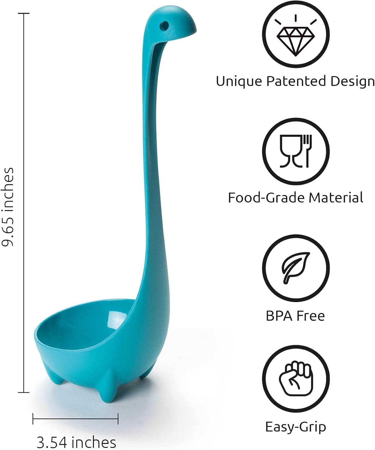 The Original Nessie Ladle - Soup Ladle, Cute Gifts, Funny Kitchen Gadgets, Loch Ness design, Cooking Gifts for Mom - Cute and Practical Kitchen Utensils - Unique Gifts for Women