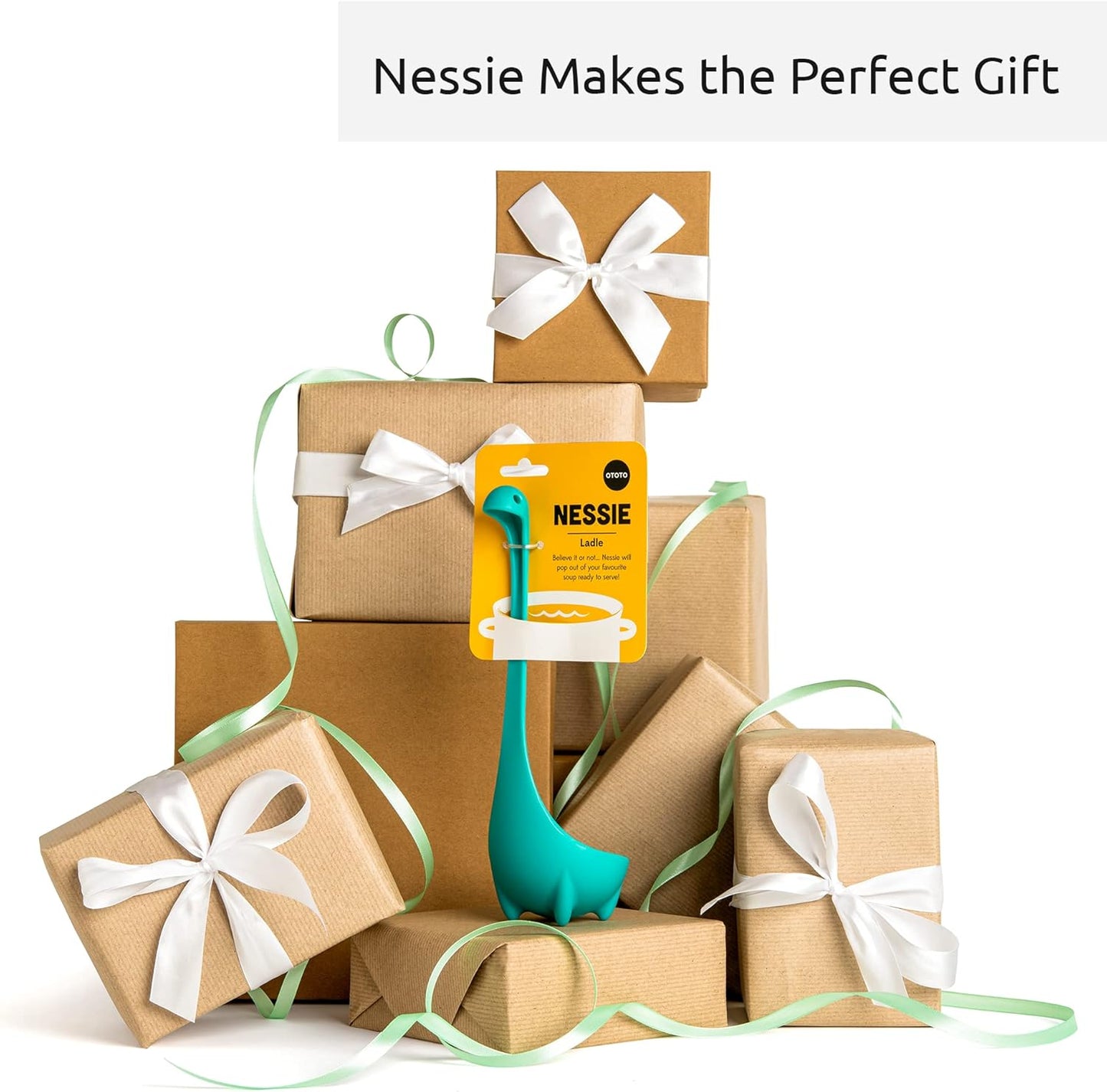The Original Nessie Ladle - Soup Ladle, Cute Gifts, Funny Kitchen Gadgets, Loch Ness design, Cooking Gifts for Mom - Cute and Practical Kitchen Utensils - Unique Gifts for Women