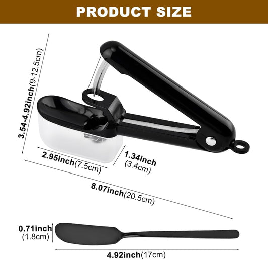 Cherry Pitter, Cherry Pit Remover Tool with Lock Design & See-d Catcher, Cherries Corer Pitter with Hand-Held Push, Olives Pitter Fruit Pit Remover for Cherries Jam(COLOR:Black)