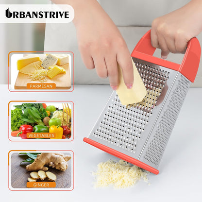 Cheese Grater With Container Box Grater Stainless Steel Kitchen Black