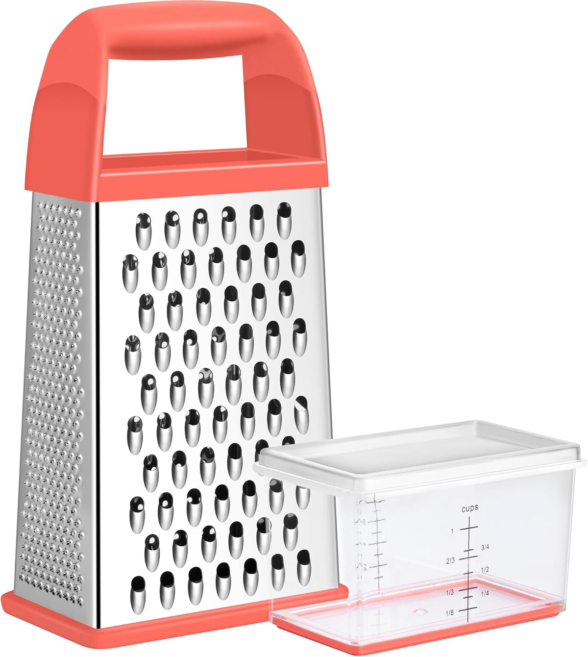Cheese Grater With Container Box Grater Stainless Steel Kitchen Black