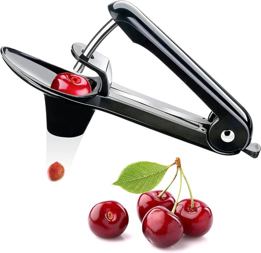 ’ Cherry Pitter Tool - Stainless Steel Cherry Pit Remover - Simple & Effortless Olive Pitter Tool - Multifunctional Cherry Depitter - No Mess Cherries Pitter - One Click The Pit is Out