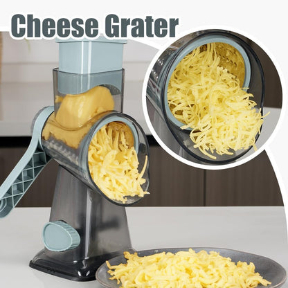 Rotary Cheese Grater, Hand Crank Shredder Slicer