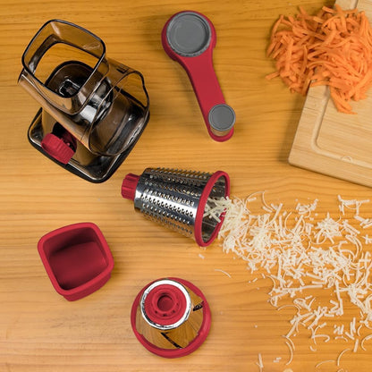 Rotary Cheese Grater, Hand Crank Shredder Slicer