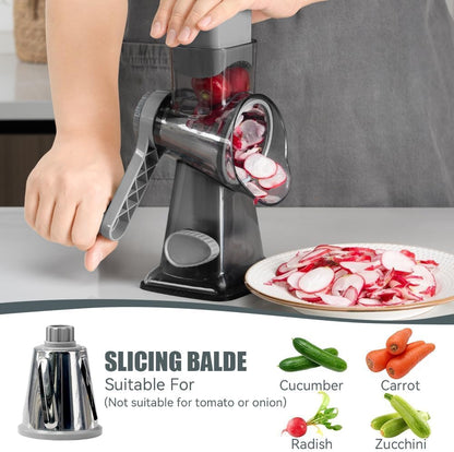 Rotary Cheese Grater, Hand Crank Shredder Slicer