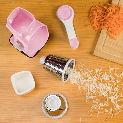 Rotary Cheese Grater, Hand Crank Shredder Slicer