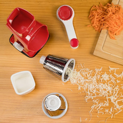 Rotary Cheese Grater, Hand Crank Shredder Slicer