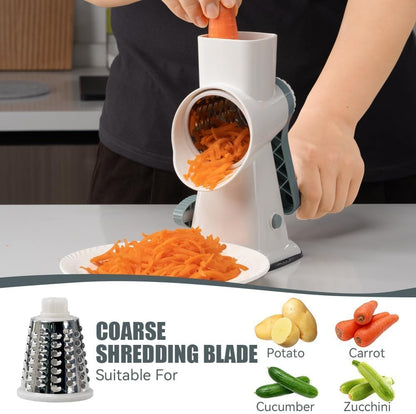Rotary Cheese Grater, Hand Crank Shredder Slicer