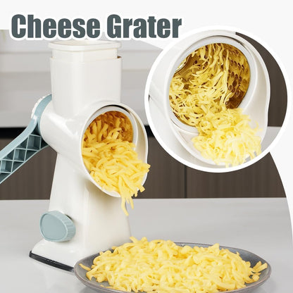 Rotary Cheese Grater, Hand Crank Shredder Slicer
