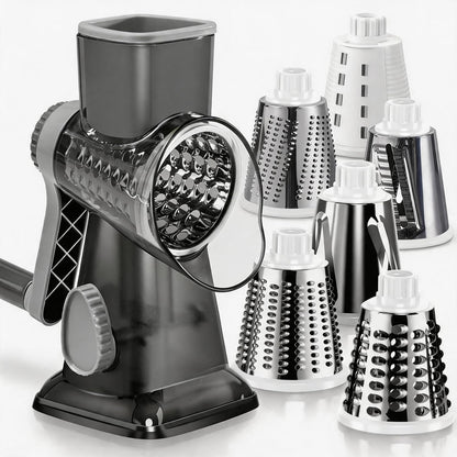 Rotary Cheese Grater, Hand Crank Shredder Slicer