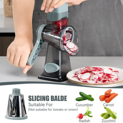 Rotary Cheese Grater, Hand Crank Shredder Slicer