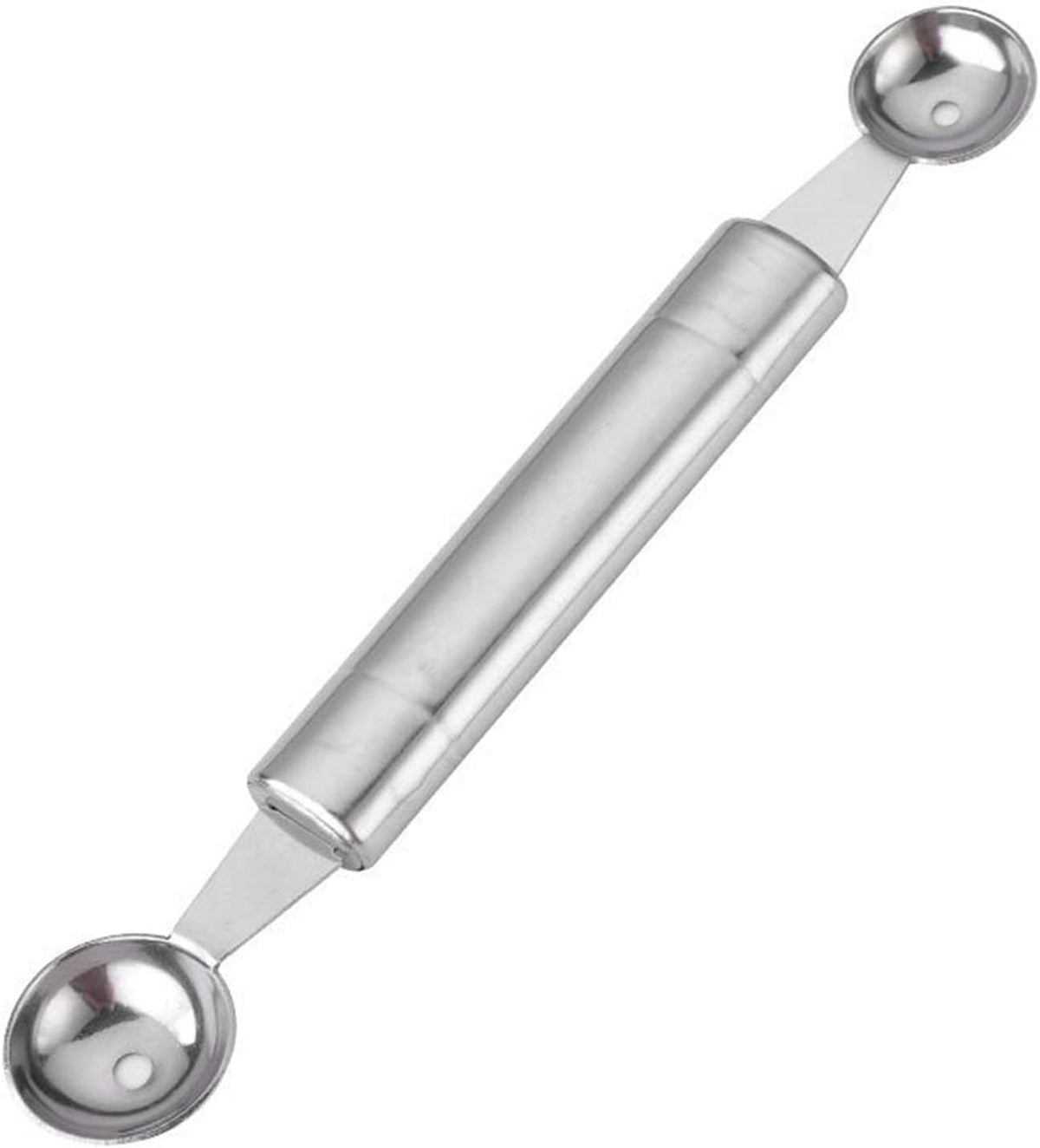Stainless Steel Double Sided Melon Baller, Fruit Icecream Ball Spoon, Melon Scoop,Comfortable Handle Easy to Clean for Party Home Fruits Cake