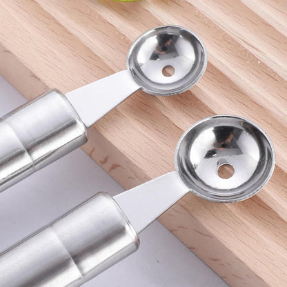 Stainless Steel Double Sided Melon Baller, Fruit Icecream Ball Spoon, Melon Scoop,Comfortable Handle Easy to Clean for Party Home Fruits Cake