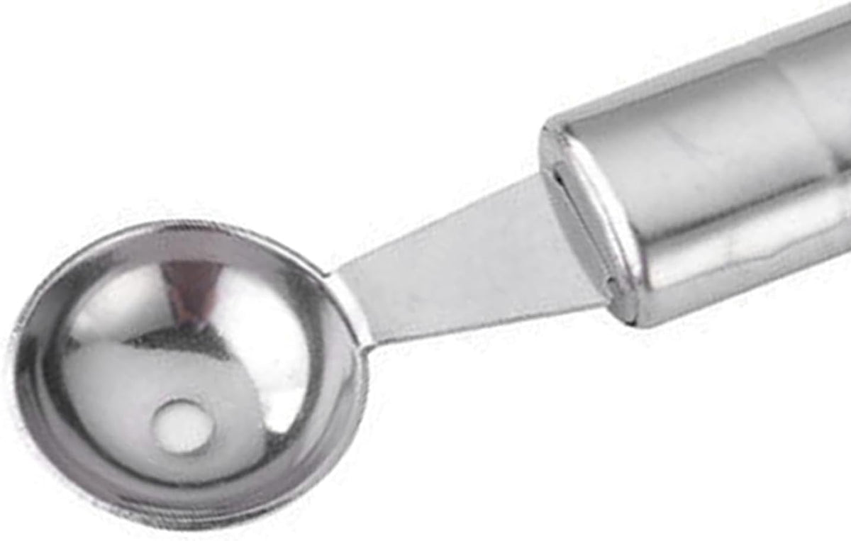 Stainless Steel Double Sided Melon Baller, Fruit Icecream Ball Spoon, Melon Scoop,Comfortable Handle Easy to Clean for Party Home Fruits Cake