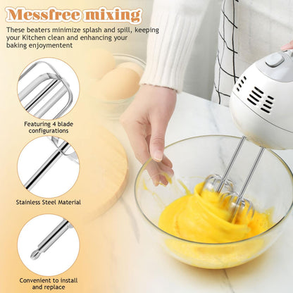 Hand Mixer Beaters Replacement Parts 2 pack Egg Whisk Attachments Hand Mixer Spare Parts for Whipping Eggs Mixing Dough Kitchen Baking Accessory 8.38X1.77X1.77in
