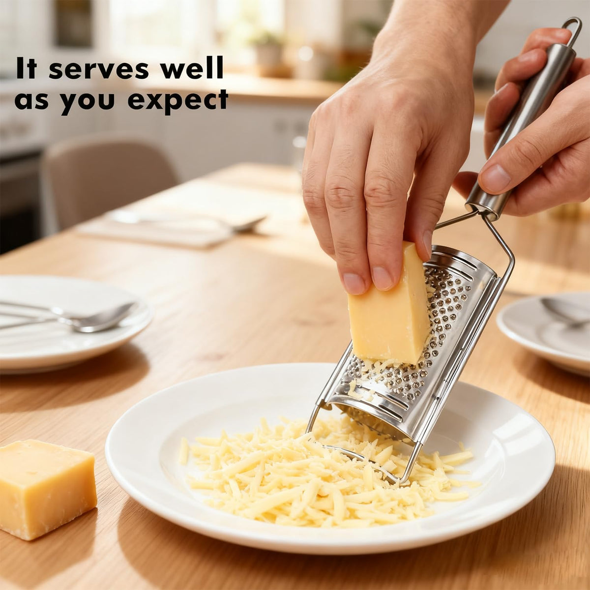Cheese Grater Lemon Zester Grater with Handle Kitchen Grater Set of 5 Stainless Steel for Cheese Spices Ginger Garlic Chocolate Vegetable Fruit