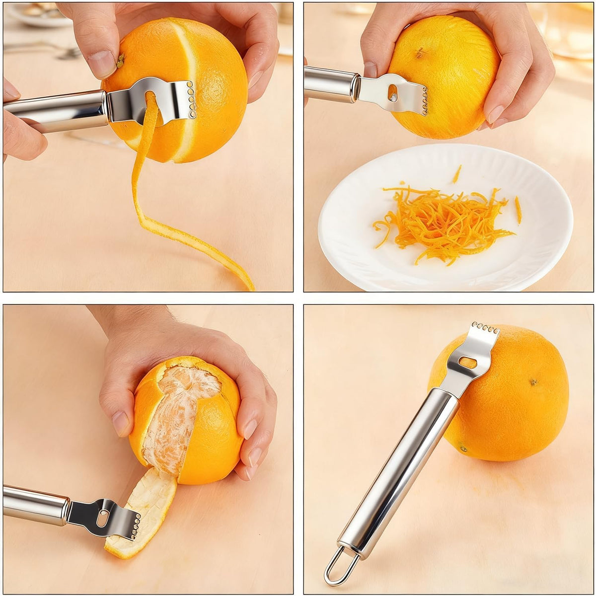 Cheese Grater Lemon Zester Grater with Handle Kitchen Grater Set of 5 Stainless Steel for Cheese Spices Ginger Garlic Chocolate Vegetable Fruit