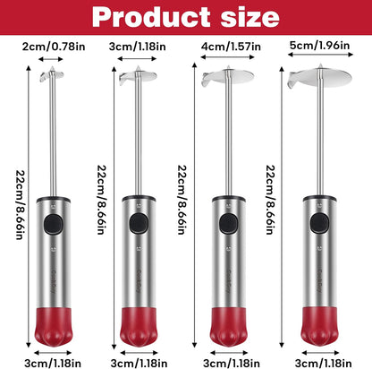 Multi-Purpose Veggie Drill - 4 Sizes Vegetable Corer Tool | Zucchini Corer & All-in-One Vegetable Corer for Potatoes, Carrots | Ergonomic Anti-Slip Handle