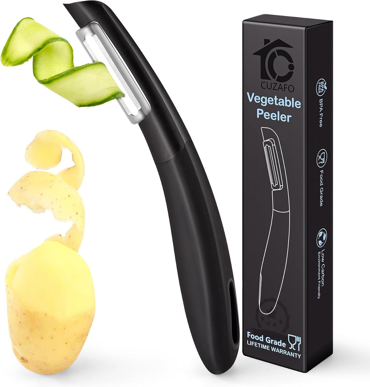 Professional Vegetable Peeler, Black