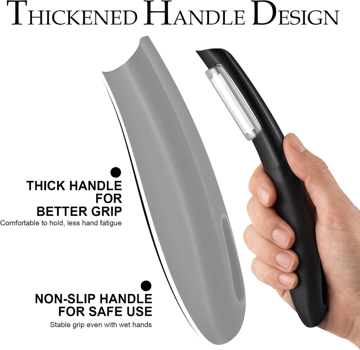 Professional Vegetable Peeler, Black