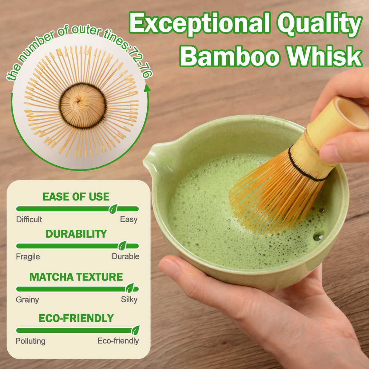 Matcha Whisk Set Ceramic Bowl Kit with Spout, Bamboo Chasen and Holder, Scoop Rest,Sifter Tea Towel Ceremonial Cute Matcha Tea Making Tool,Gift Perfect for Latte Lovers | Beginners,7pcs