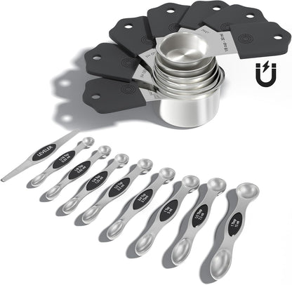 16 Pieces Magnetic Measuring Cups & Spoons Set