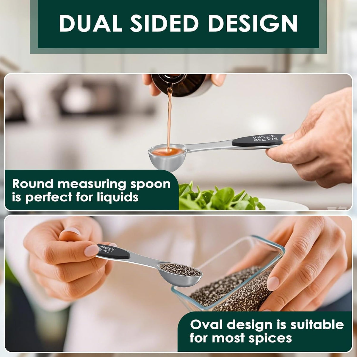 16 Pieces Magnetic Measuring Cups & Spoons Set
