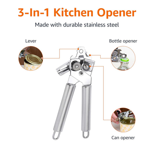 Can Opener, Heavy Duty Stainless Steel