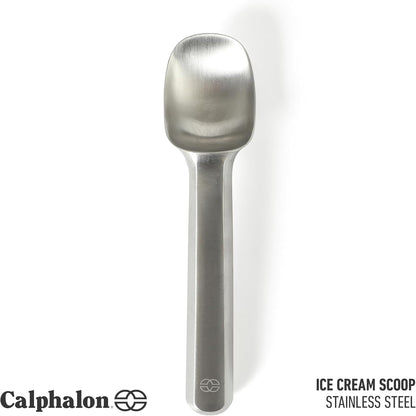 Prime Ice Cream Scoop, Stainless Steel Solid Scoop with Pointed Tip for Easy Scooping, Ice Cream Serving Tool for Gelato & Frozen Desserts, Weighted Handle for Control