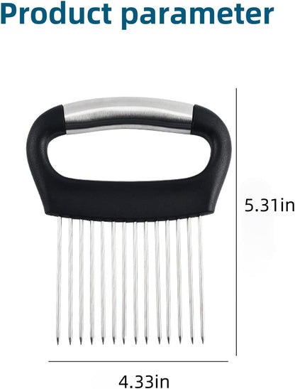 Extra Large Stainless Steel Onion Holder Slicer for Veggies Fruits Meat