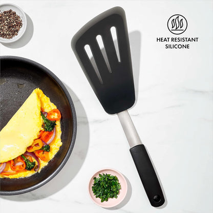 Good Grips Silicone Flexible Omelet Turner,Black