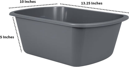 Plastic Wash Basin, 7 Qt, Rectangular, Graduated