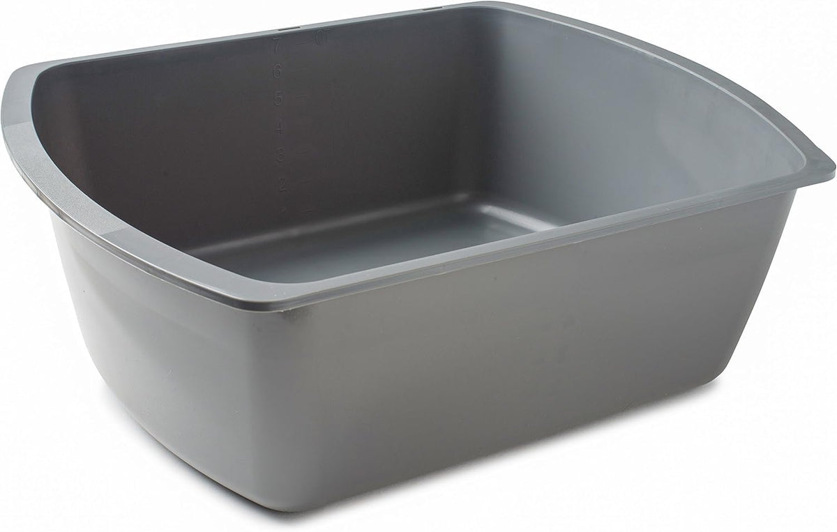 Plastic Wash Basin, 7 Qt, Rectangular, Graduated