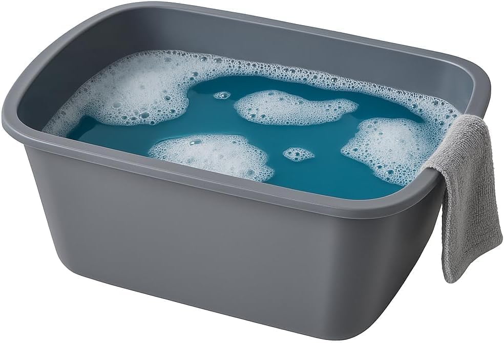 Plastic Wash Basin, 7 Qt, Rectangular, Graduated