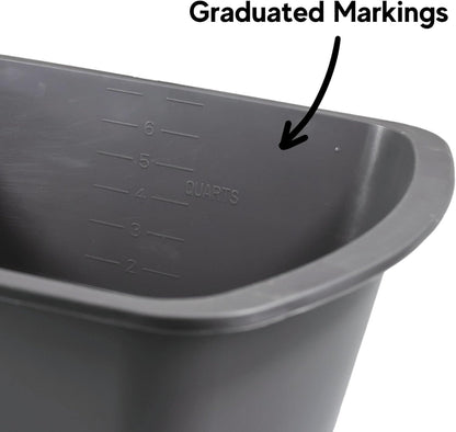 Plastic Wash Basin, 7 Qt, Rectangular, Graduated