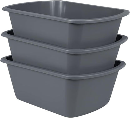 Plastic Wash Basin, 7 Qt, Rectangular, Graduated