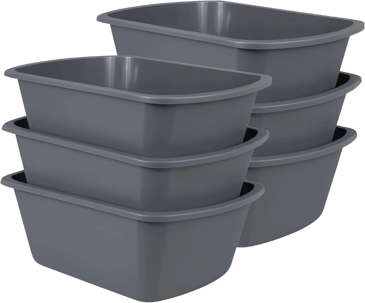 Plastic Wash Basin, 7 Qt, Rectangular, Graduated