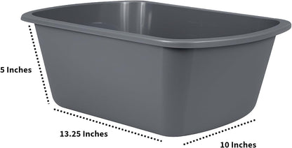 Plastic Wash Basin, 7 Qt, Rectangular, Graduated