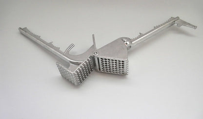 Aluminium Big Garlic Press Masher with Head-Cleaner, Olive Pitter, Nutcracker, Meat Tenderizer & Fish Scraper