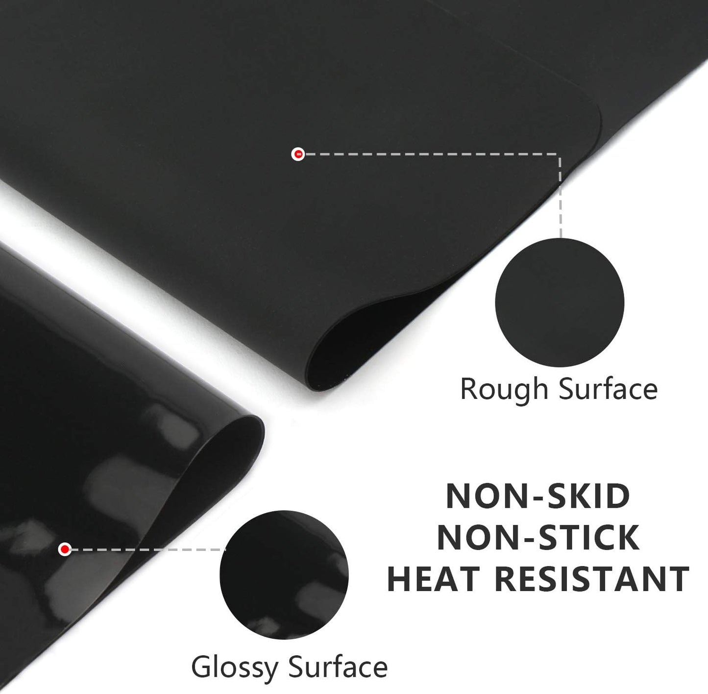 2 Pack Silicone Crafting Mats, 15.7" x 11.8" Silicone Mat for Crafts, Large Heat Resistant Sheet for Jewelry Casting, Epoxy Resin, Painting, Counter Table Protector, Placemat, Nonstick, Black