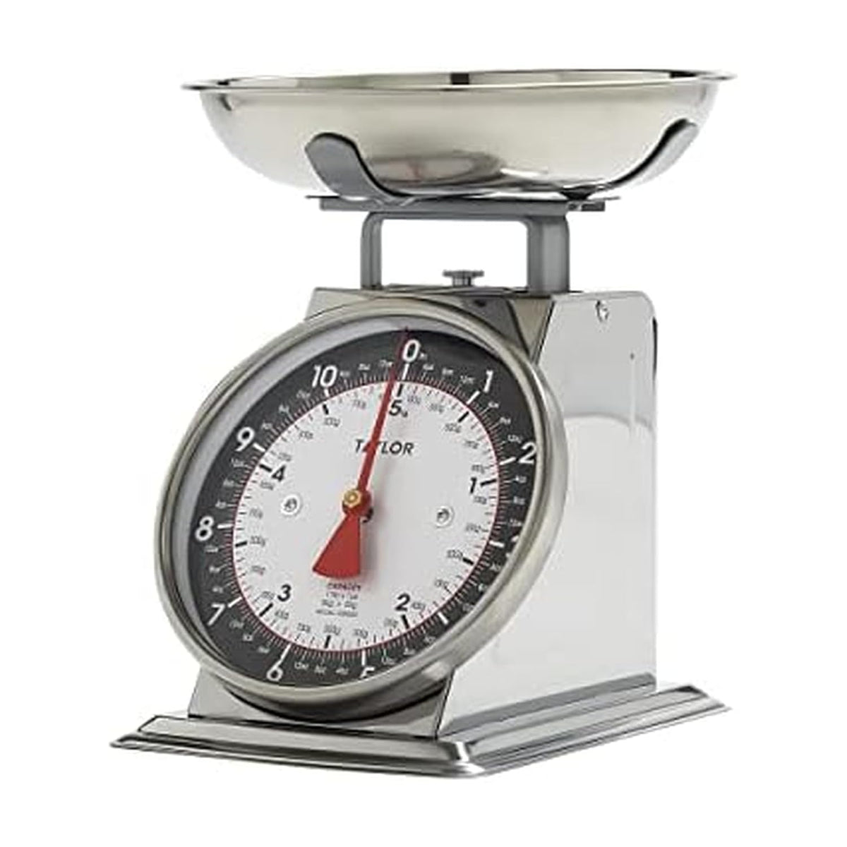 Vintage Mechanical Kitchen Scale - 11 lb Max Capacity, Silver